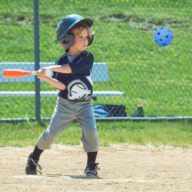 Alt view image 7 of 7 - 40 Pack Plastic Baseball Practice Balls Lightweight Hollow Soft Balls for Hitting, Pitching & Batting Training, Indoor/Outdoor with Drawstring Bag
