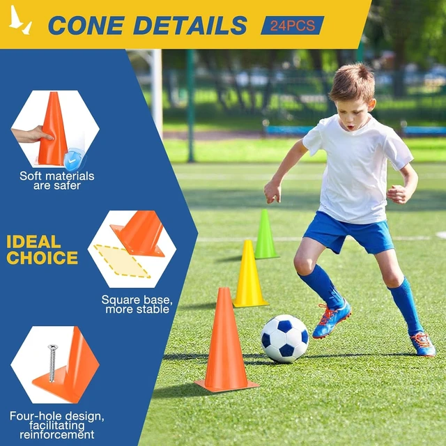Alt view image 3 of 7 - 12 Inch Traffic Cones 24 Pcs Training Sports & Parking Cones