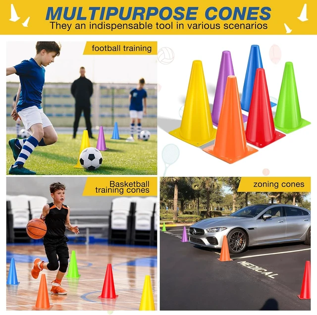 Alt view image 4 of 7 - 12 Inch Traffic Cones 24 Pcs Training Sports & Parking Cones