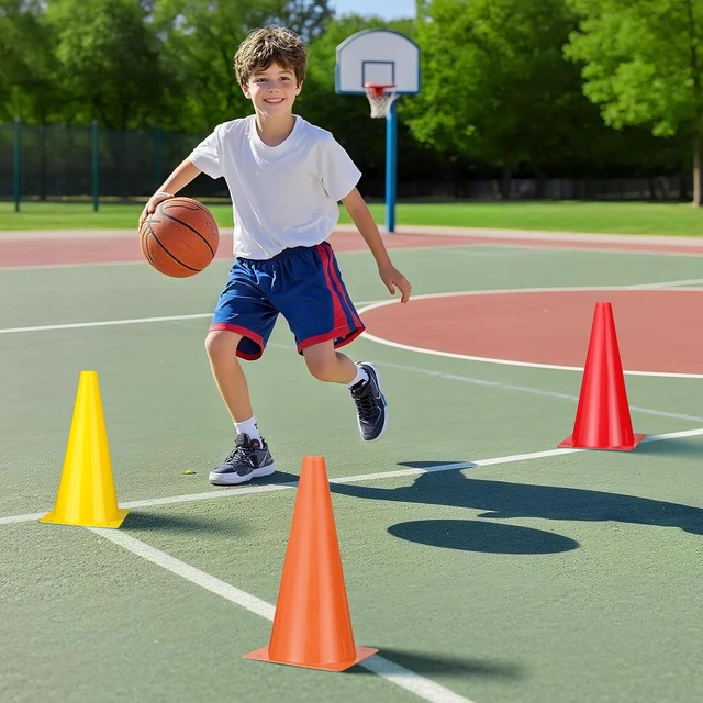 Alt view image 5 of 7 - 12 Inch Traffic Cones 24 Pcs Training Sports & Parking Cones