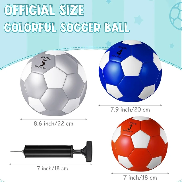 Alt view image 2 of 6 - Soccer Ball Bulk with Pump 6 Pcs School Recess Equipment