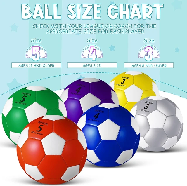 Alt view image 3 of 6 - Soccer Ball Bulk with Pump 6 Pcs School Recess Equipment