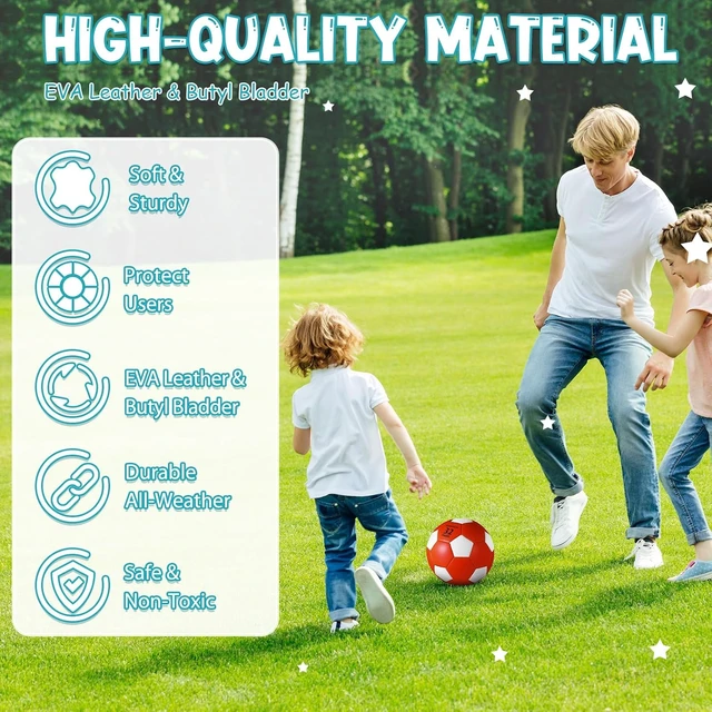 Alt view image 4 of 6 - Soccer Ball Bulk with Pump 6 Pcs School Recess Equipment