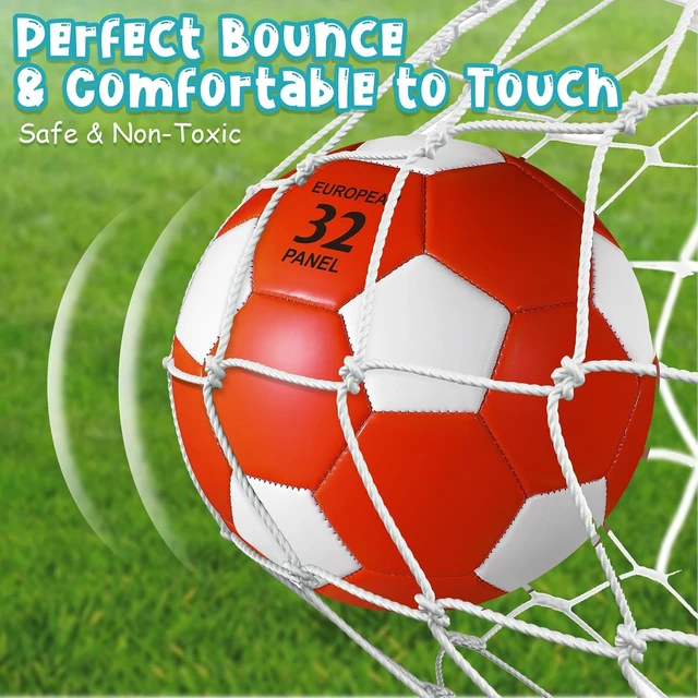 Alt view image 5 of 6 - Soccer Ball Bulk with Pump 6 Pcs School Recess Equipment