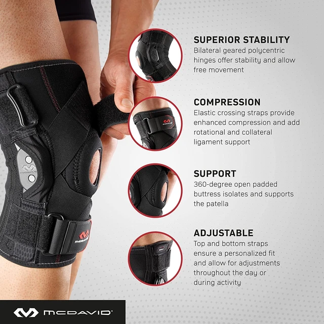 Alt view image 3 of 7 - Hinged Knee Brace with Support & Stabilizers for Men & Women