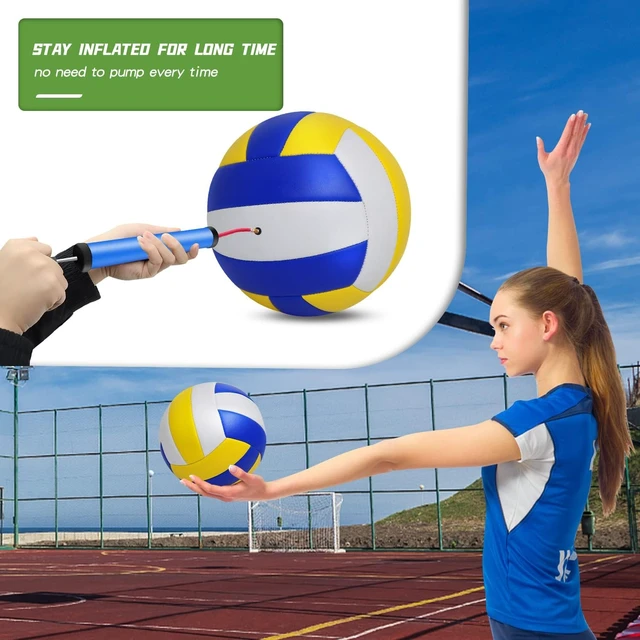 Alt view image 4 of 6 - Official Size 5 Composite Leather Volleyballs 6 Pack Inflatable with Pump for Women & Men, Outdoor, Indoor, Beach & Pool