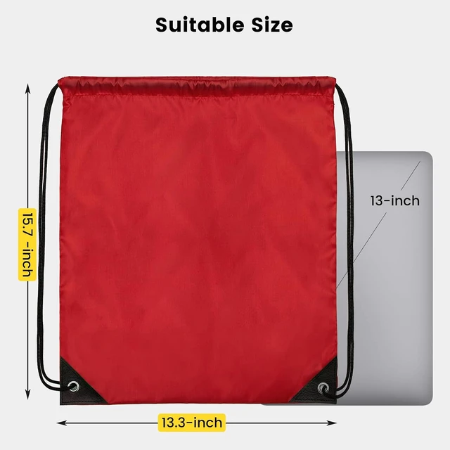 Alt view image 2 of 7 - Drawstring Bags Bulk 100 Pcs, 15.7 x 13.3 Inches, 20 Colors