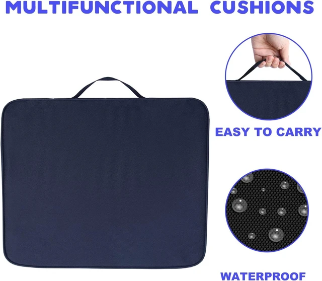 Alt view image 4 of 6 - Indoor & Outdoor Chair Cushion 2 Pieces Boat, Canoe, Kayak & Stadium Bleacher Seat for Camping & Sports Events