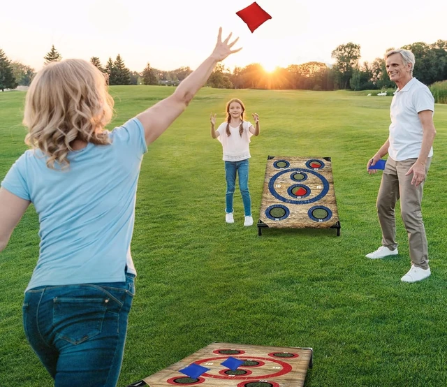 Alt view image 2 of 7 - Cornhole Board Set Backyard Game for Adults & Kids