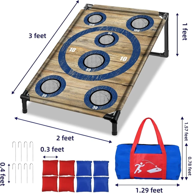 Alt view image 3 of 7 - Cornhole Board Set Backyard Game for Adults & Kids