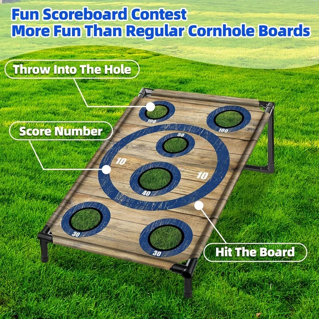 Alt view image 5 of 7 - Cornhole Board Set Backyard Game for Adults & Kids