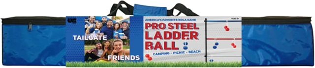 Alt view image 2 of 7 - Ladderball Pro Steel Lawn Toss Game Set Outdoor, Ages 8+