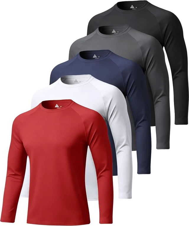 Main image of Men's UPF 50+ Moisture Wicking Long Sleeve Workout Shirts
