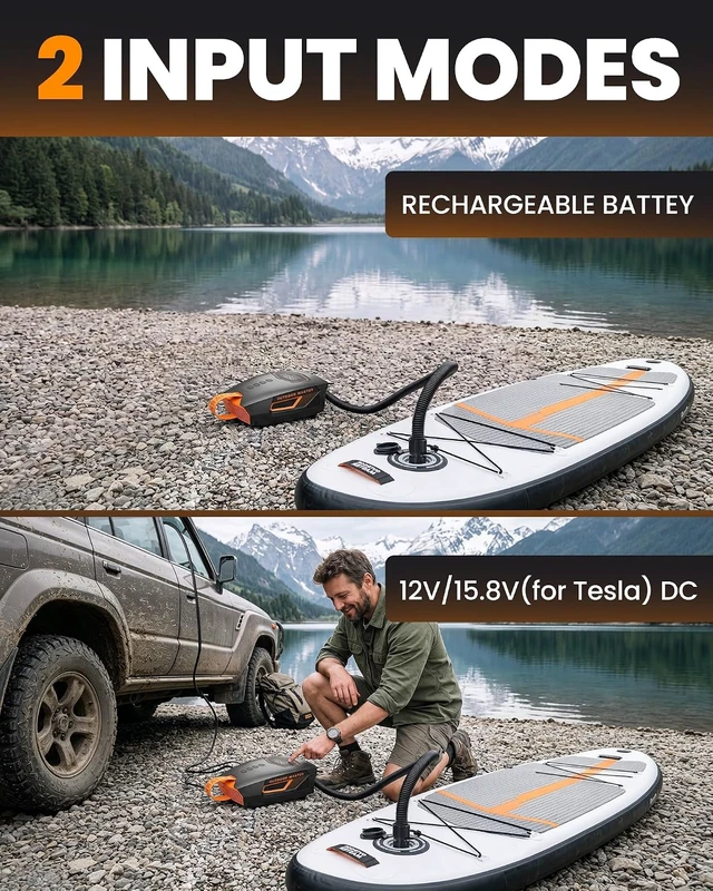Alt view image 6 of 7 - Shark 3 Mini 74Wh Portable Electric Paddle Board Pump
