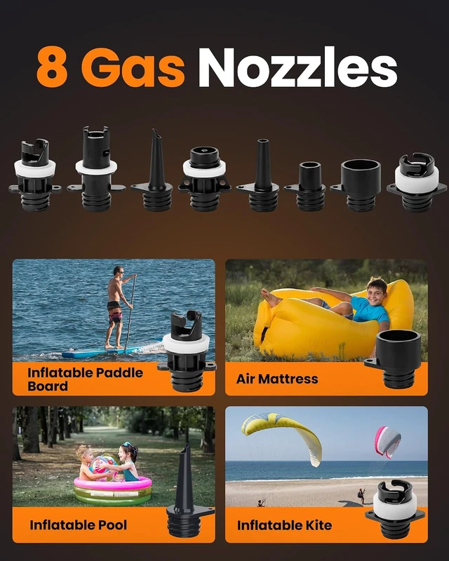 Alt view image 7 of 7 - Shark 3 Mini 74Wh Portable Electric Paddle Board Pump