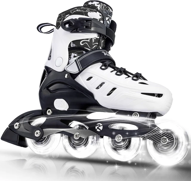 Main image of Kuxuan Adjustable Inline Skates with Light-Up Wheels for Kids & Youth