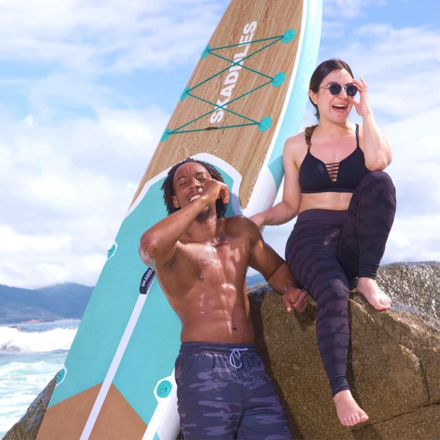 Alt view image 6 of 7 - 10'6'' Inflatable Stand Up Paddle Board with Beginners SUP Accessories
