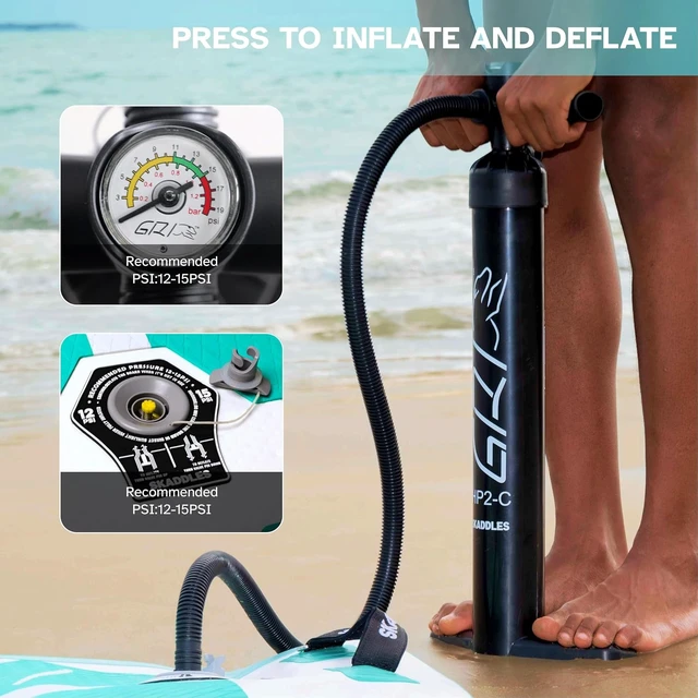 Alt view image 7 of 7 - 10'6'' Inflatable Stand Up Paddle Board with Beginners SUP Accessories