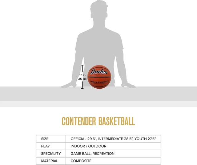 Alt view image 3 of 7 - Contender Composite Basketball Indoor/Outdoor