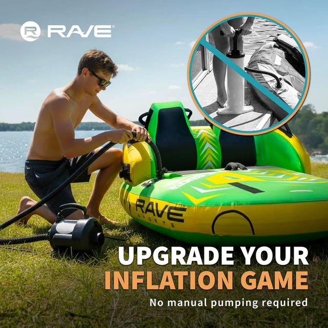 Alt view image 5 of 6 - Portable High Speed Electric Air Pump Inflator/Deflator for Inflatables, Water Slides, Air Mattresses & Pool Toys with 5 Adaptors