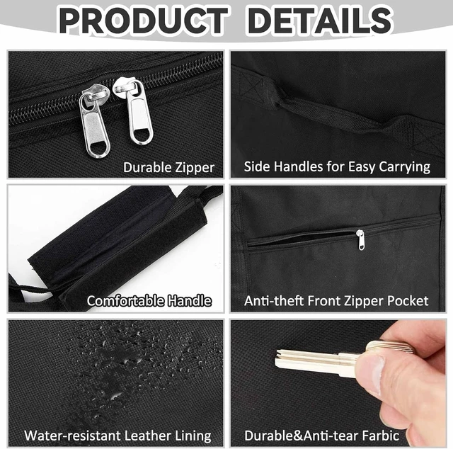 Alt view image 4 of 7 - 260 L Large Storage Duffle Bag 2 Pcs, 83 x 16 x 12 Inch, Black