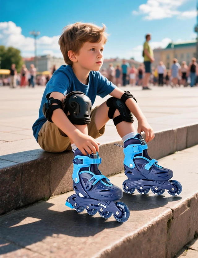 Alt view image 5 of 6 - Adjustable Inline Skates for Kids, Girls & Boys Youth Ages 4-12