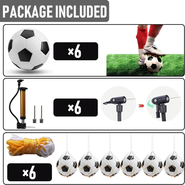 Alt view image 3 of 7 - 6 Pcs Operation Christmas Soccer Ball Bulk with Pump Needles Size 5/4/3 Training Balls for Adult Soccer & Christian Charity Donation Supplies