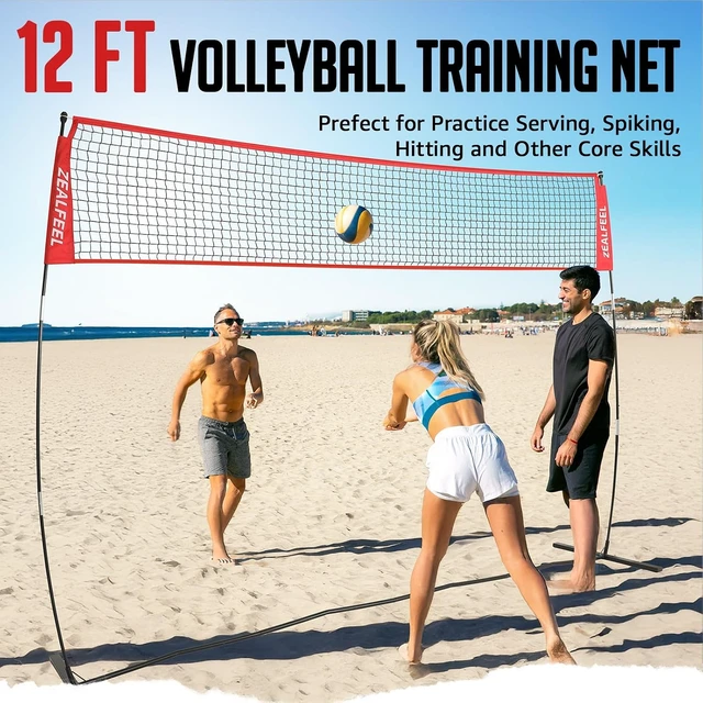 Alt view image 2 of 7 - 12FT Volleyball Net 3 Adjustable Heights (8'/7.4'/6.6')