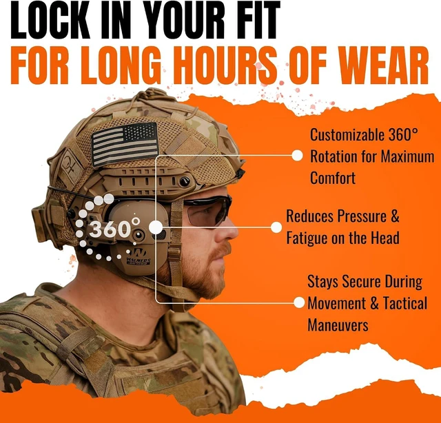 Alt view image 3 of 6 - Tigrett ARC Rail Adapter for Walker's Razor Thin Earmuffs Choose Black, FDE, or Green