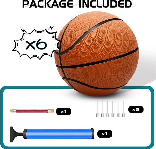 Alt view image 6 of 6 - Official Size 7 Basketball Balls 29.5" 6 Pack Inflatable with Pump for Men & Women, Outdoor, Indoor or Training