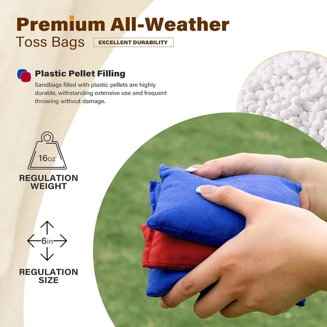 Alt view image 6 of 7 - Himal Cornhole Board Set 4 x 2 ft Regulation with 8 Toss Bags