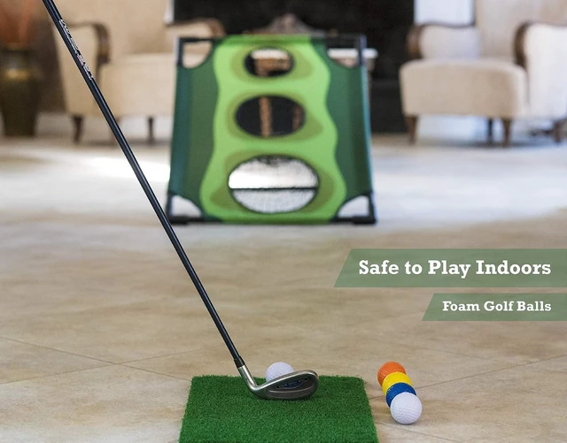 Alt view image 4 of 7 - Par 1 Backyard Golf Cornhole Game Chipping & Training Equipment, Indoor Golf Game & Gift for Men