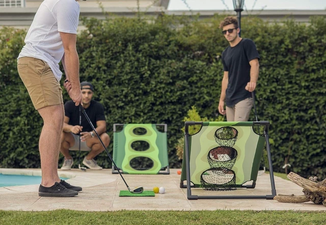 Alt view image 7 of 7 - Par 1 Backyard Golf Cornhole Game Chipping & Training Equipment, Indoor Golf Game & Gift for Men
