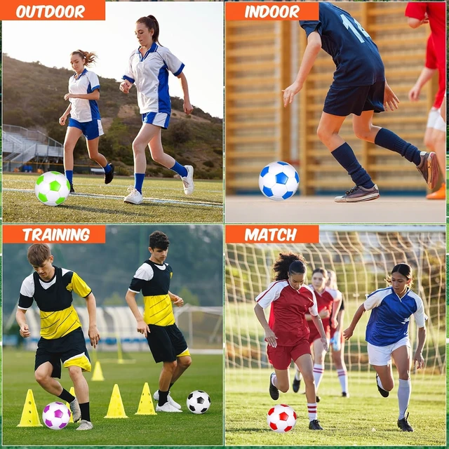 Alt view image 6 of 7 - 24 Pcs Soccer Ball Bulk with Pumps Sizes 5/4/3