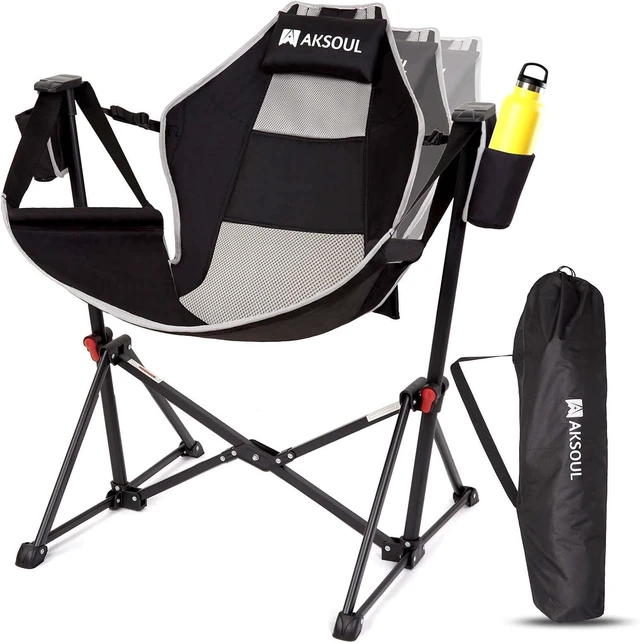 Main image of Foldable Swinging Hammock Camping Chair Portable Rocking Swing Chair with Storage Bag, 265 lbs Adult Weight Capacity for Lawn, Camp & Outdoor