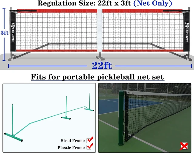 Alt view image 2 of 7 - Pickleball Replacement Net 22x3FT for Most Standard Posts, Net Only
