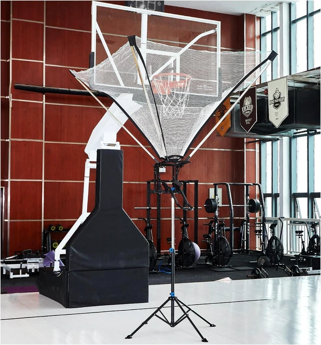Main image of Basketball Rebounder with Rotating Track Shot Trainer with Net Return System for Efficient Training, Indoor & Outdoor, Easy Assembly & Storage
