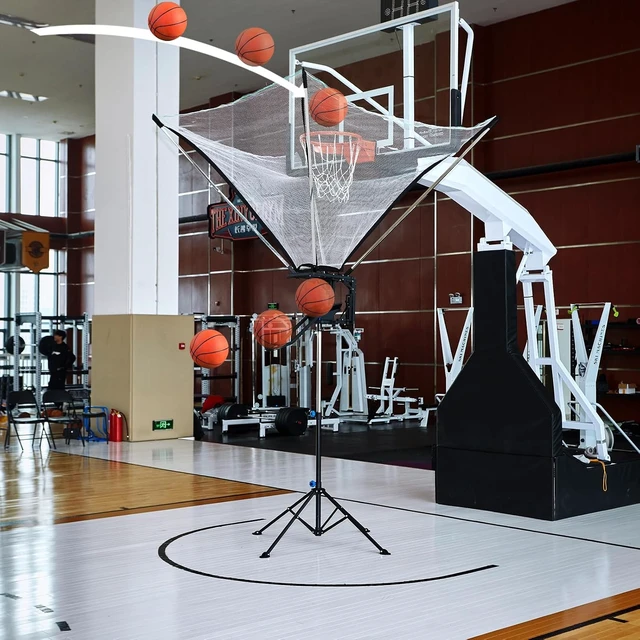 Alt view image 2 of 6 - Basketball Rebounder with Rotating Track Shot Trainer with Net Return System for Efficient Training, Indoor & Outdoor, Easy Assembly & Storage