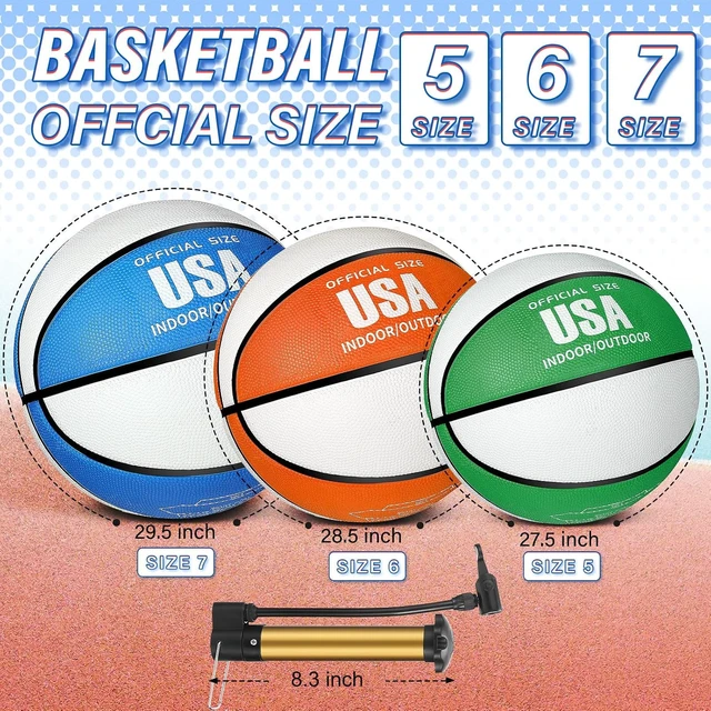 Alt view image 2 of 6 - Official Basketball 6 Pcs Bulk, Indoor/Outdoor