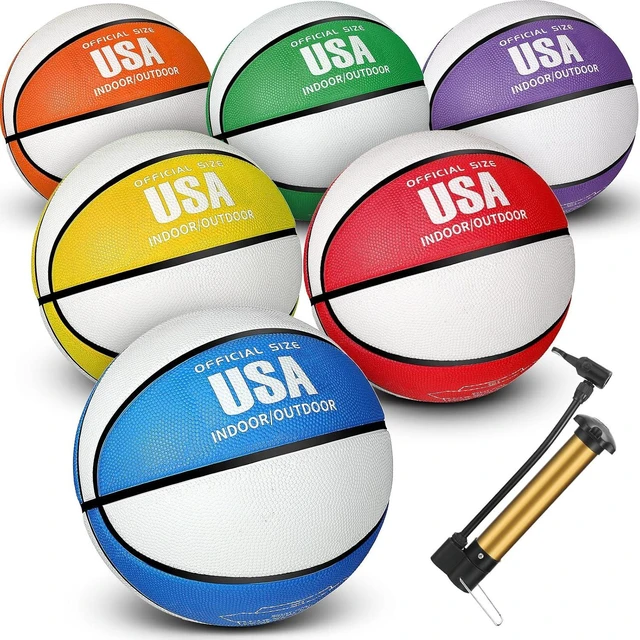 Main image of Official Basketball 6 Pcs Bulk, Indoor/Outdoor