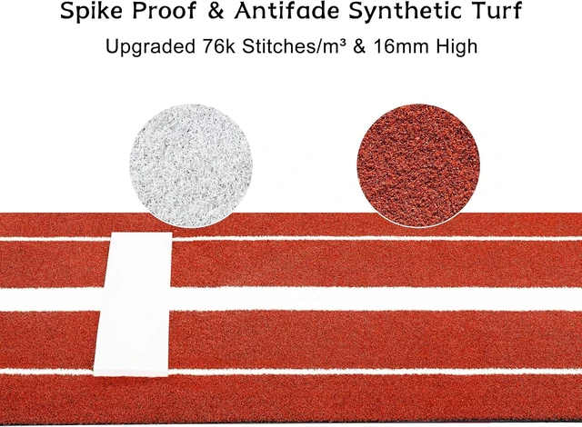Alt view image 3 of 7 - 2024 Upgraded Softball Pitching Mat Denser Antifade Turf with Anti-Slip Rubber Bottom, 10' x 3' Pitching Mound for Indoor/Outdoor