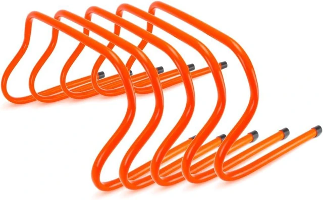 Main image of 5-Pack Hi Visibility Agility Training Hurdles Speed & Endurance Practice Equipment for Track & Field, Football, Soccer & Cross Country, Indoor/Outdoor