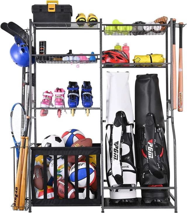 Main image of Garage Sports Equipment Organizer with Golf Bag Storage