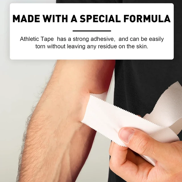 Alt view image 4 of 7 - White Athletic Sports Tape (64 Pack) 640 Yards, Very Strong Easy Tear, No Sticky Residue for Gymnastics, Climbing, Bat Injuries & Medical (1.5 Inch x 640 Yards)