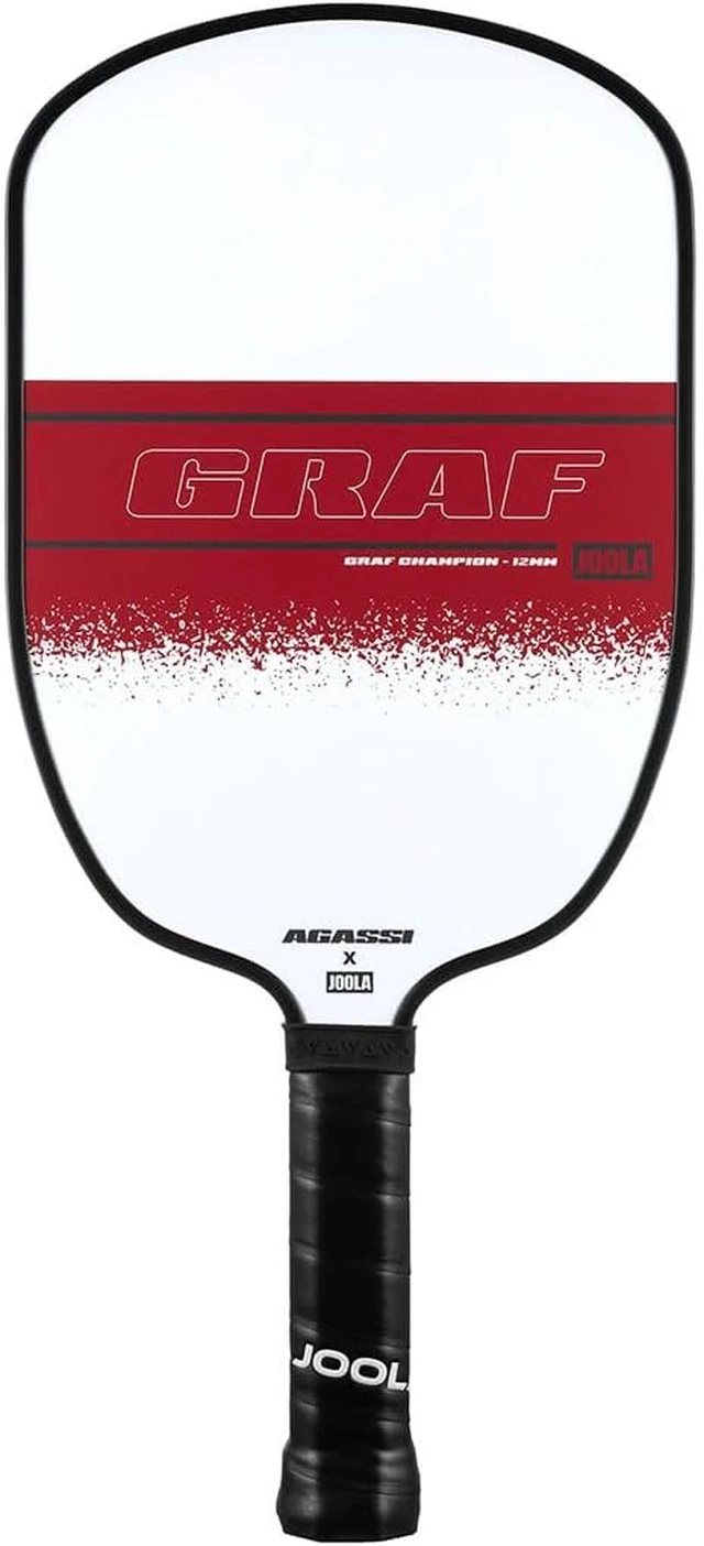 Alt view image 4 of 7 - Agassi/GRAF Champion Pickleball Set with Paddles, Balls & Sling Bag Sandblasted Agassi Shape Racket with Extended Sweet Spot, UPA-A Certified, USAP Approved, NFC Chip Enabled