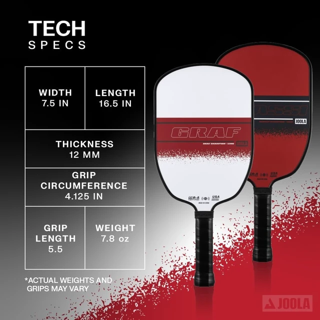 Alt view image 6 of 7 - Agassi/GRAF Champion Pickleball Set with Paddles, Balls & Sling Bag Sandblasted Agassi Shape Racket with Extended Sweet Spot, UPA-A Certified, USAP Approved, NFC Chip Enabled