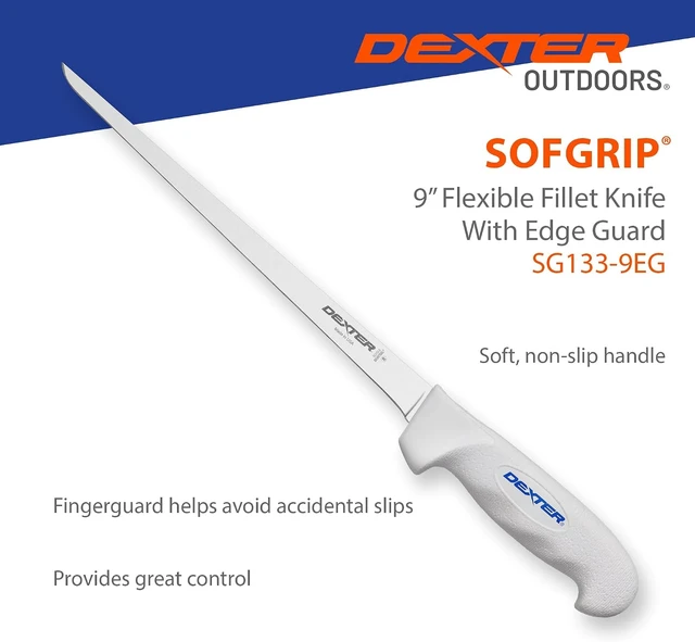 Alt view image 5 of 7 - Flexible Fillet Knife with Edge Guard SOFGRIP 9"