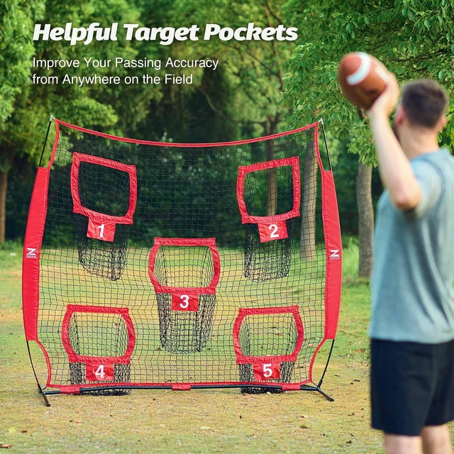 Alt view image 2 of 7 - 7 x 7 ft Football Throwing Trainer Net