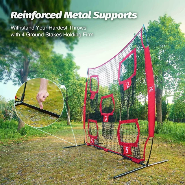 Alt view image 4 of 7 - 7 x 7 ft Football Throwing Trainer Net