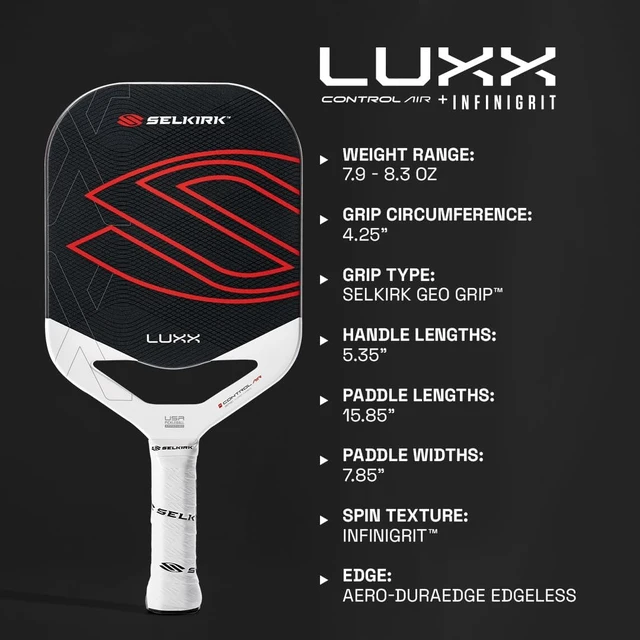 Alt view image 5 of 7 - LUXX Control Pickleball Paddle Carbon Fiber X7 Core